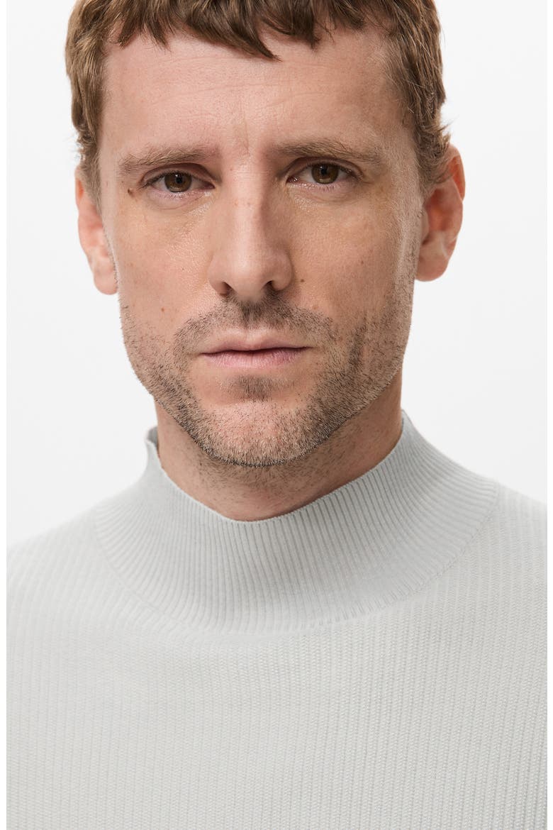 Ribbed Turtleneck Sweater, Alternate, color, ICE GREY