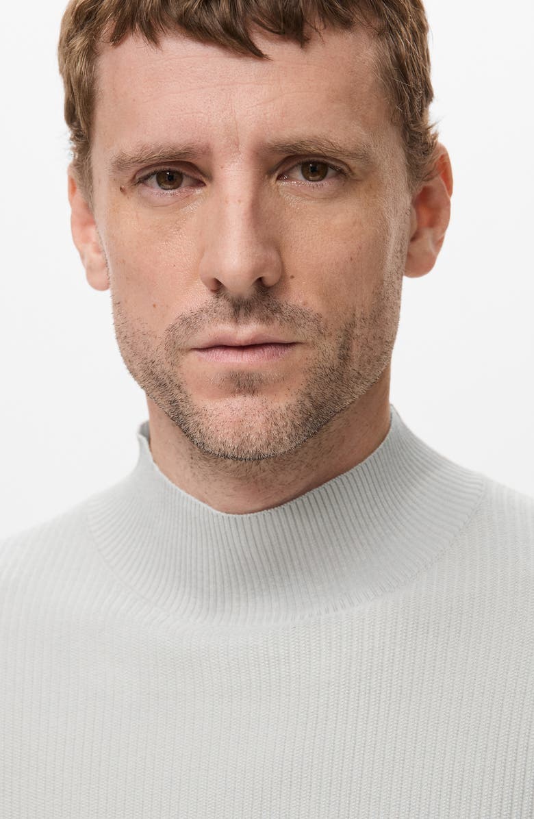 MANGO Ribbed Turtleneck Sweater, Alternate, color, Ice Grey