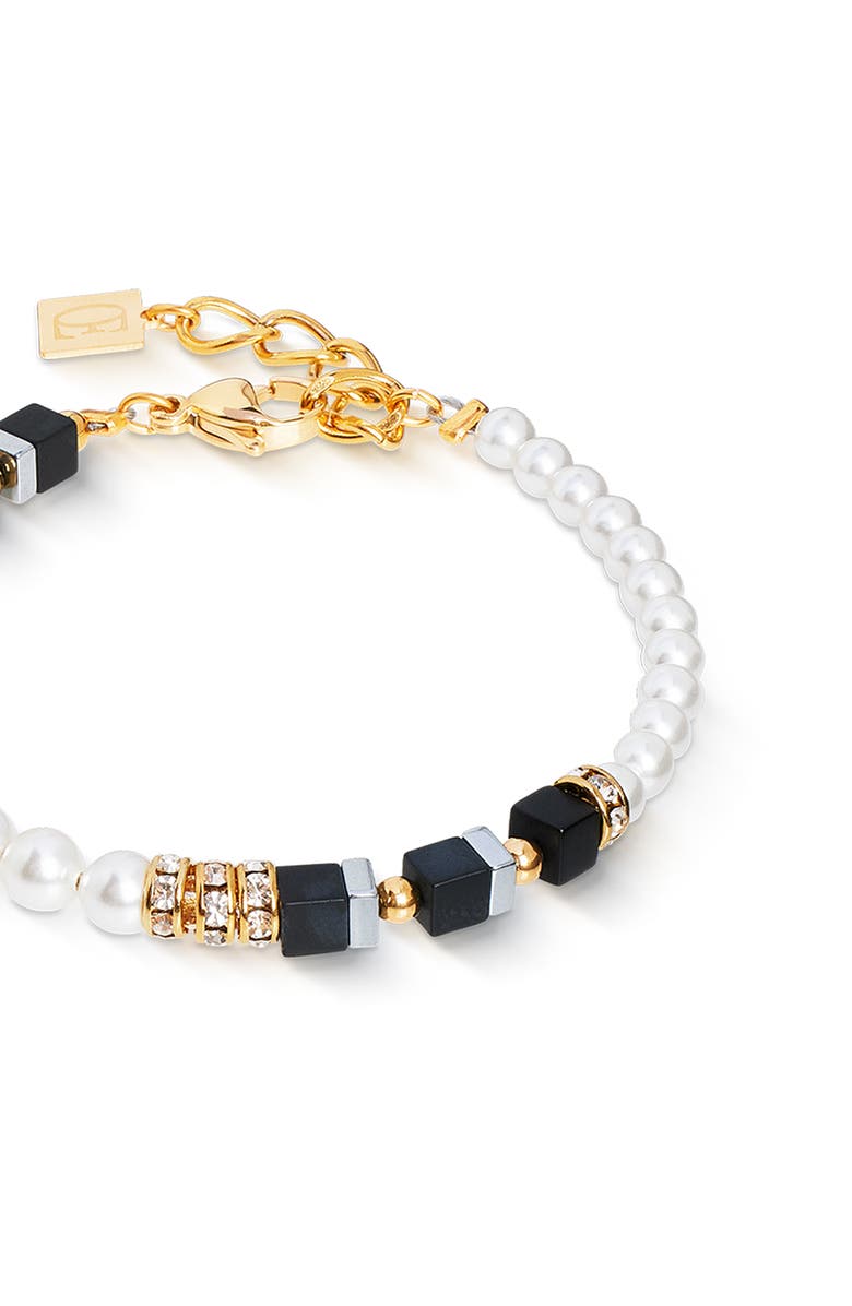COEUR DE LION Precious Fusion Offset Bracelet, Alternate, color, Black - Pearl