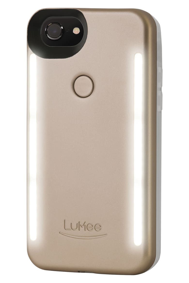 Duo LED Lighted iPhone 6/6s/7/8 & 6/6s/7/8 Plus Case, Alternate, color, GOLD MATTE