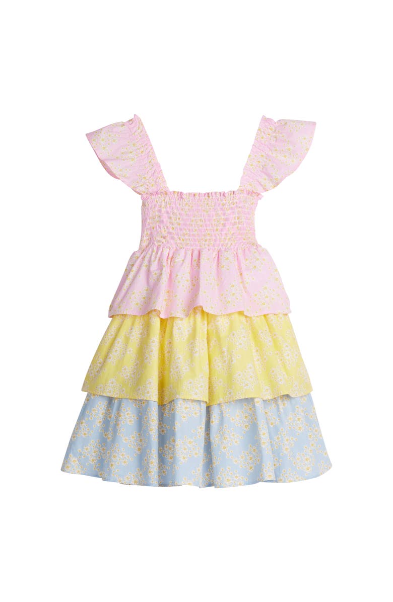 BISBY Kids' Tiered LeeLee Dress, Alternate, color, Mixed Ditsy Floral