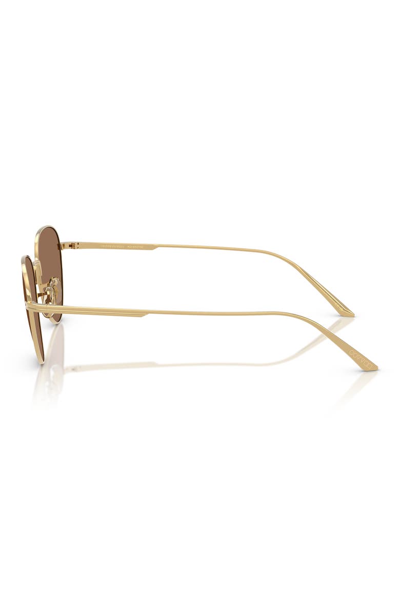 52mm Cat Eye Sunglasses, Alternate, color, GOLD / BROWN