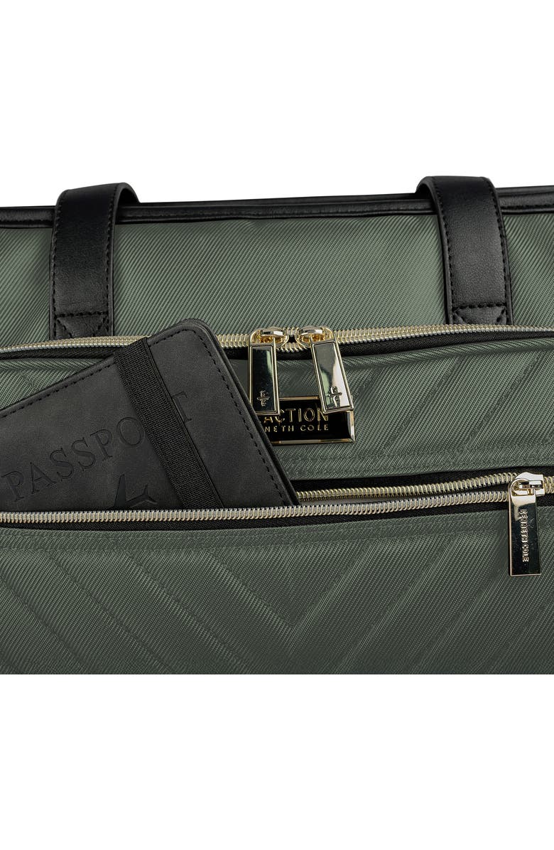 Kenneth Cole Chelsea Chevron Quilted Tote Bag, Alternate, color, Olive