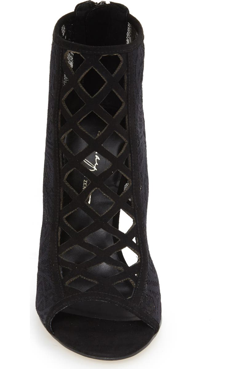 Daya by Zendaya 'Angus' Lace Open Toe Bootie, Alternate, color,