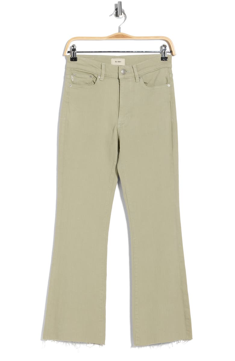 DL1961 Bridget Instasculpt<sup>™</sup> High Rise Raw Hem Bootcut Jeans, Main, color, Dried Sage