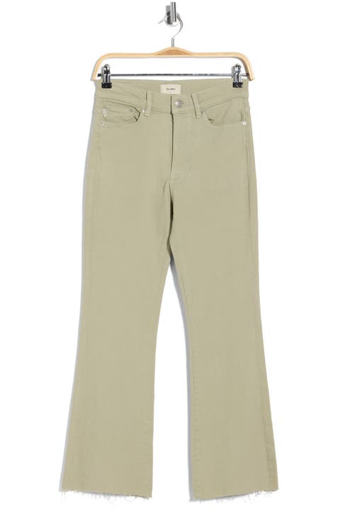 Bridget Instasculpt™ High Rise Raw Hem Bootcut Jeans (Dried Sage)