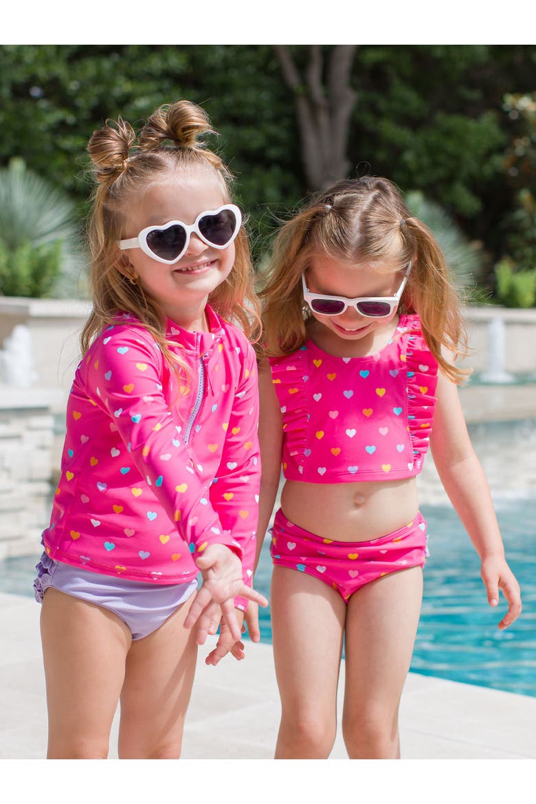 UPF50 Waterfall Tankini, Alternate, color, Colorful Hearts