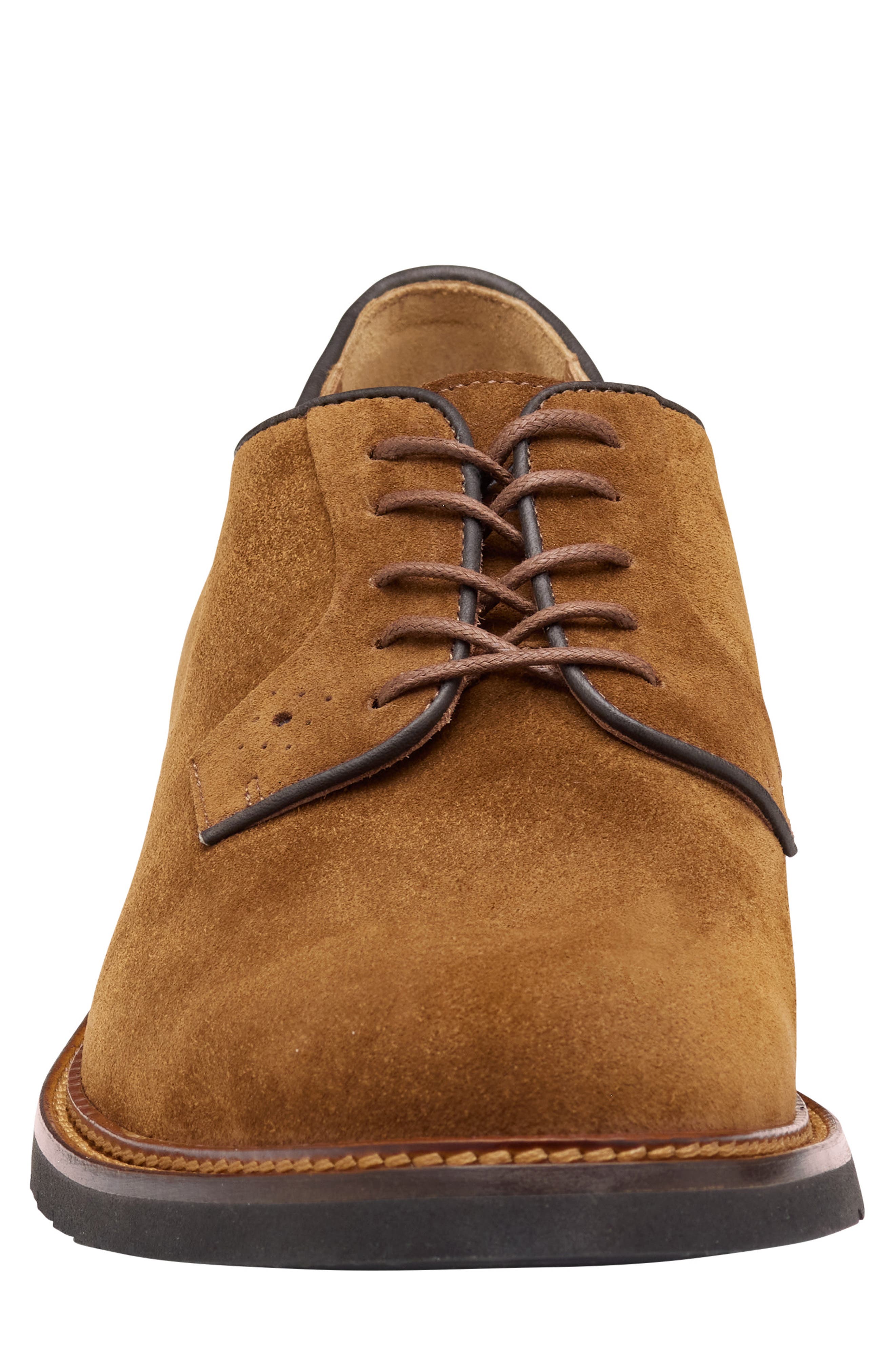 Hartford Plain Toe Derby, Alternate, color, SNUFF ITALIAN SUEDE