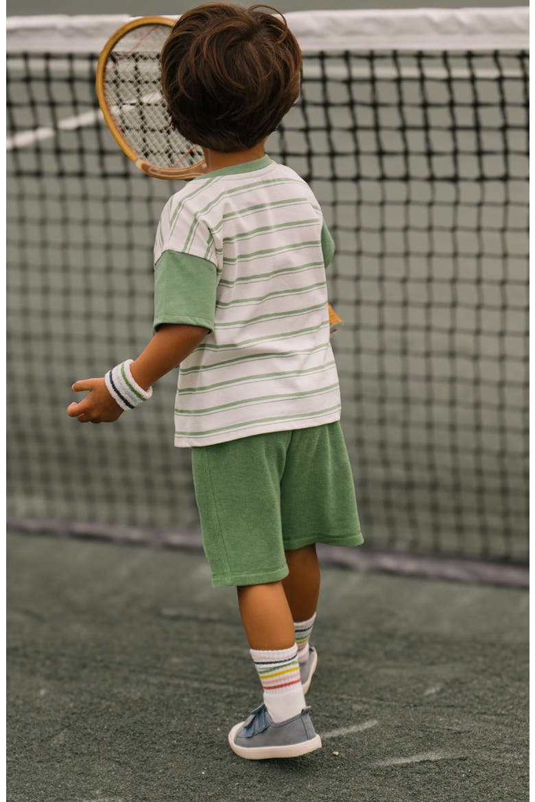 Kids' Classic Organic Cotton Terry Shorts, Alternate, color, GRASS