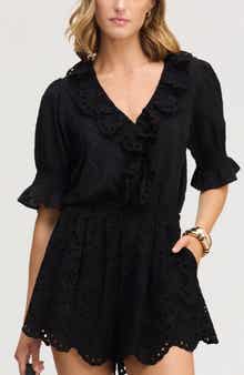 Flounce Ruffle Cotton Top