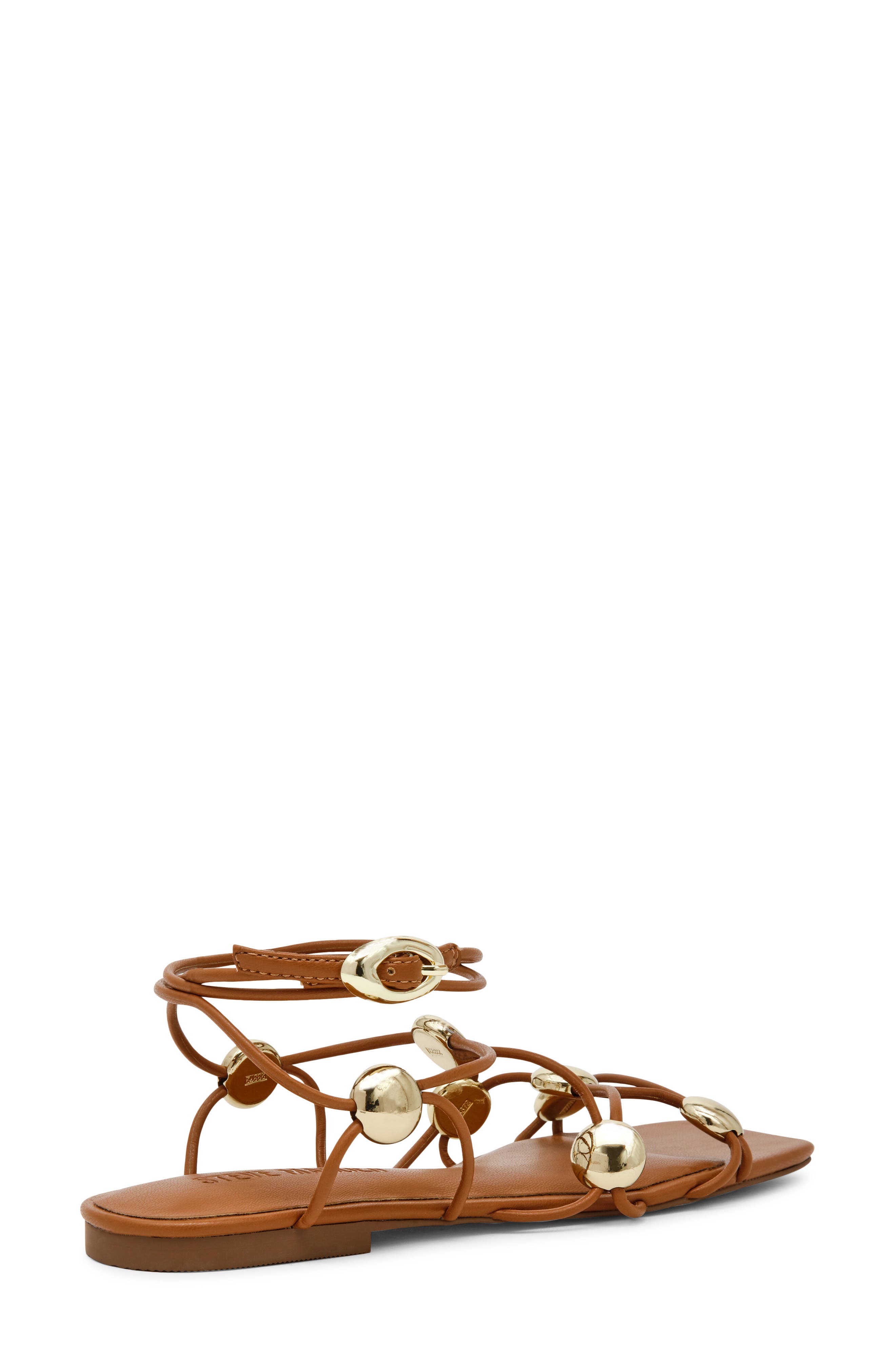 Steve Madden Tides Ankle Strap Sandal, Alternate, color, Cognac/ Gold