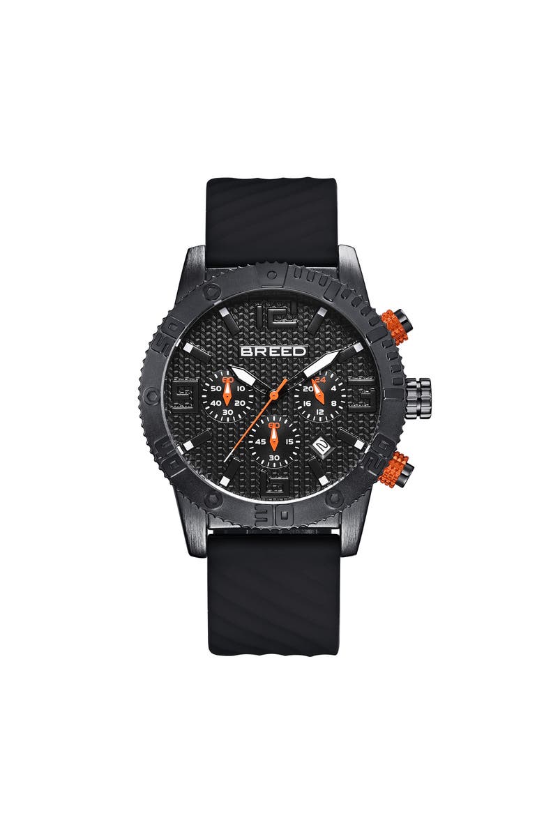 BREED Double Agent Chronograph Watch with Date, Main, color, Black