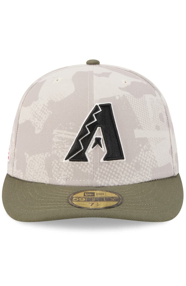 New Era Men's New Era Light Beige/Olive Arizona Diamondbacks 2025 Armed Forces Day 59FIFTY Fitted Hat, Alternate, color, Light Beige