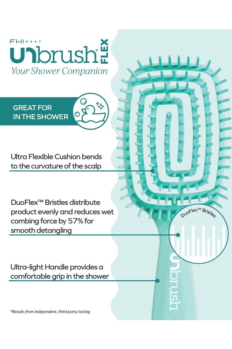 Flex Detangling Brush, Alternate, color, Teal