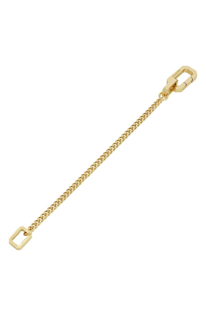 AllSaints Hexagon Link Curb Chain Bracelet, Alternate, color, Gold