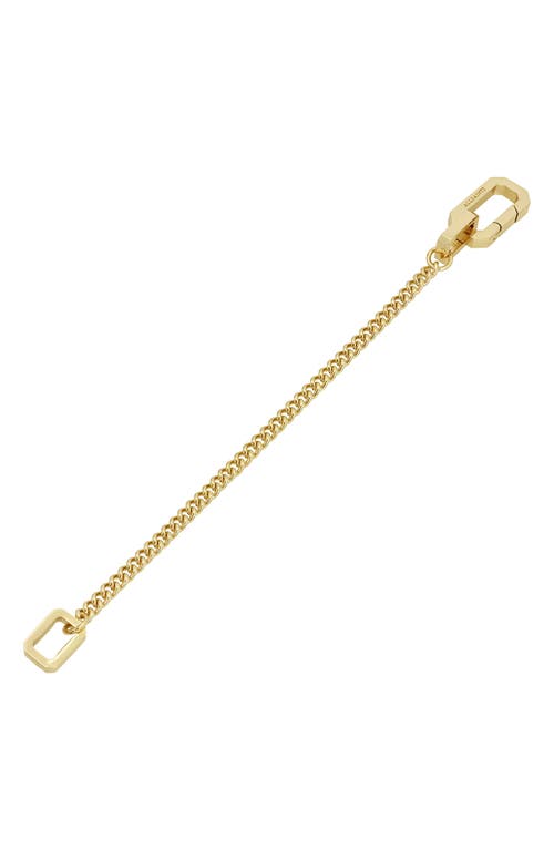 Allsaints Hexagon Link Curb Chain Bracelet In Brown