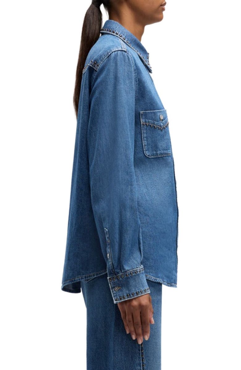 Seven Western Stud Denim Shirt, Alternate, color, Street Wise Wit