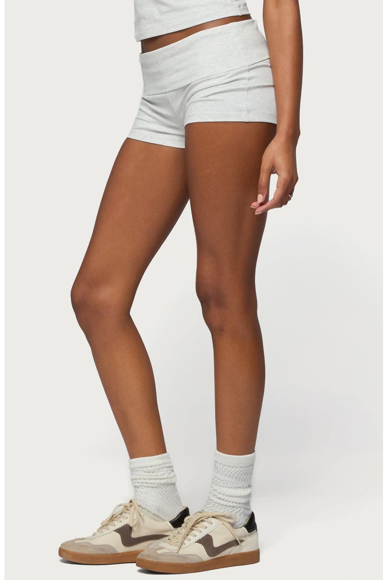 Palo Foldover Shorts, Alternate, color, LIGHT-GRAY-MELANGE