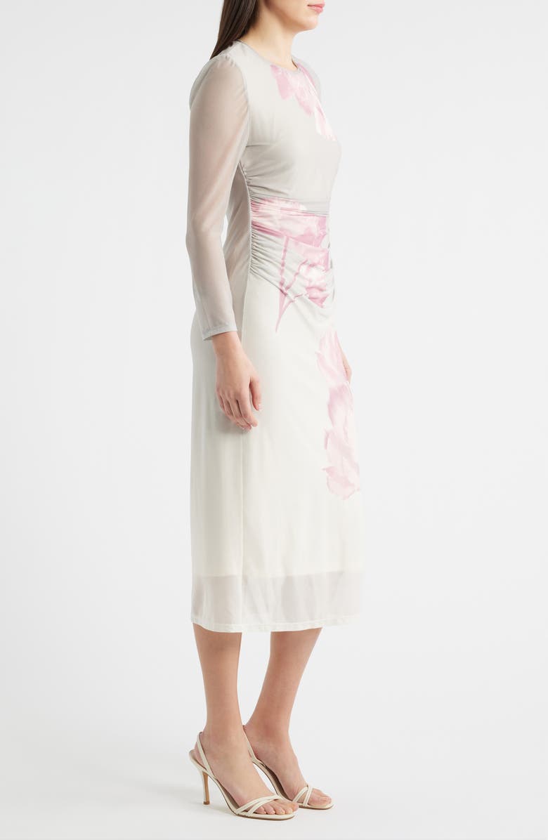 Anne Klein Ruched Long Sleeve Dress, Alternate, color, 