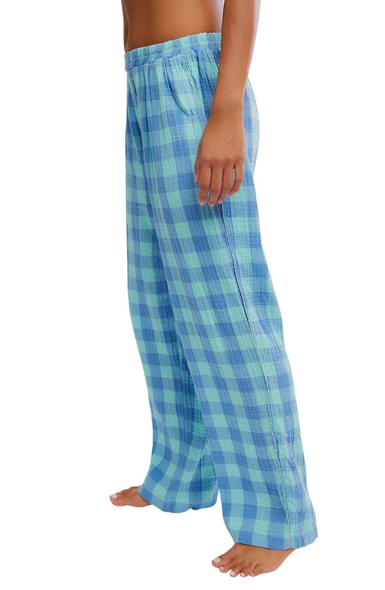 Free People Be Mine Pajama Pants, Alternate, color, Blissful Blue Combo
