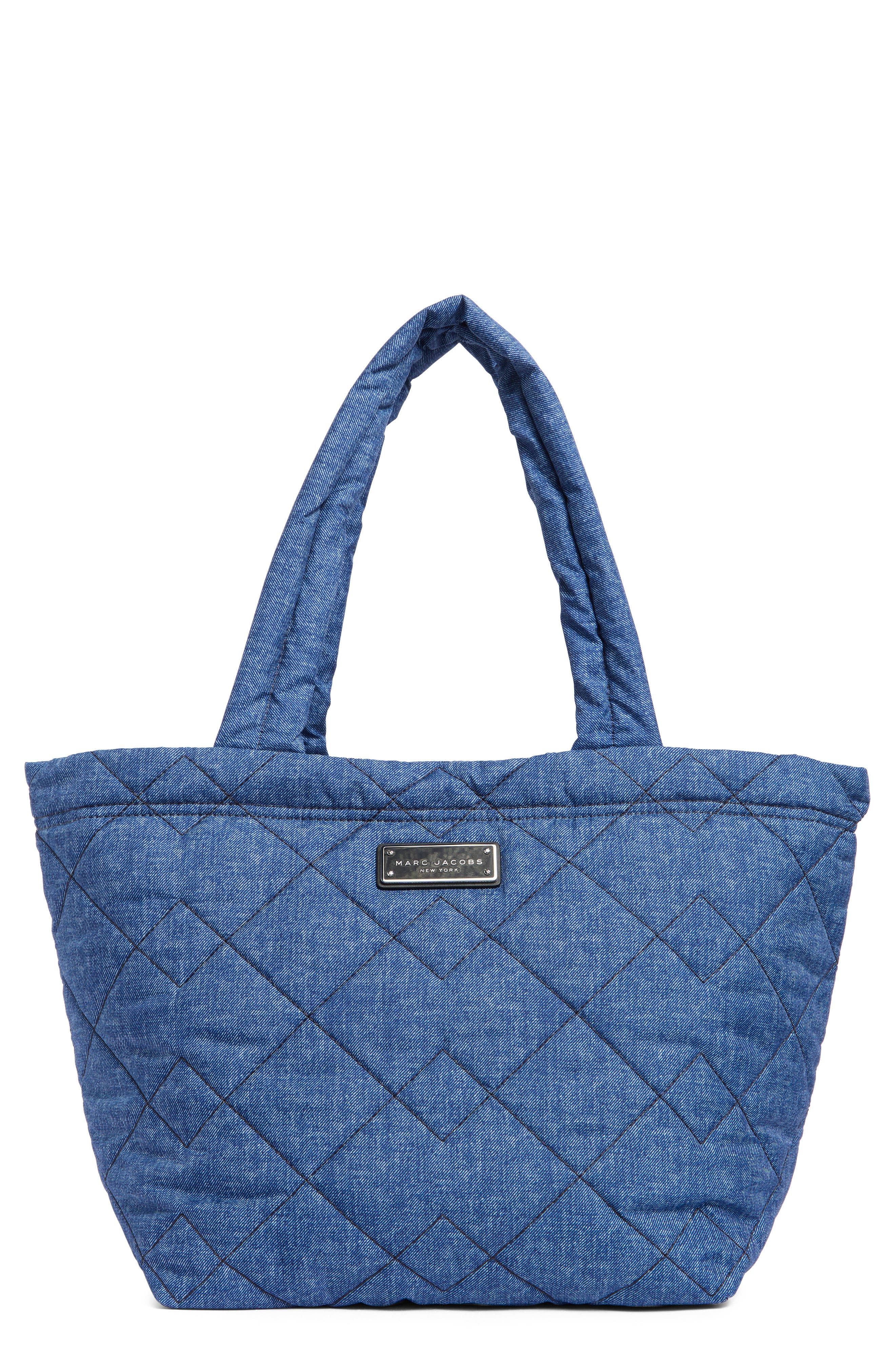 Marc Jacobs Medium Quilted Denim Effect Nylon Tote