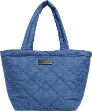 Marc Jacobs Medium Quilted Denim Effect Nylon Tote