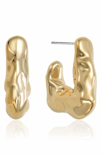 Liquid Metal Hoop Earrings