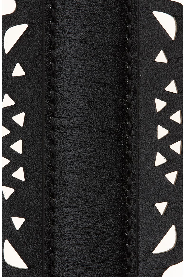 Vienne Corset Leather Belt, Alternate, color, NOIR