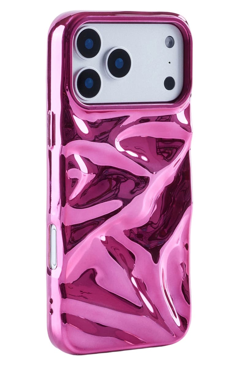 Auramma Crinkles iPhone 17 Pro Case, Alternate, color, Fuchsia
