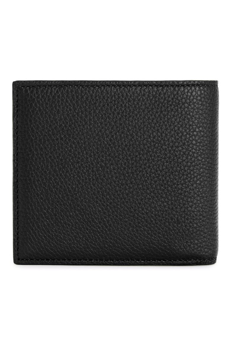 Logo Bifold Leather Wallet, Alternate, color, BLACK