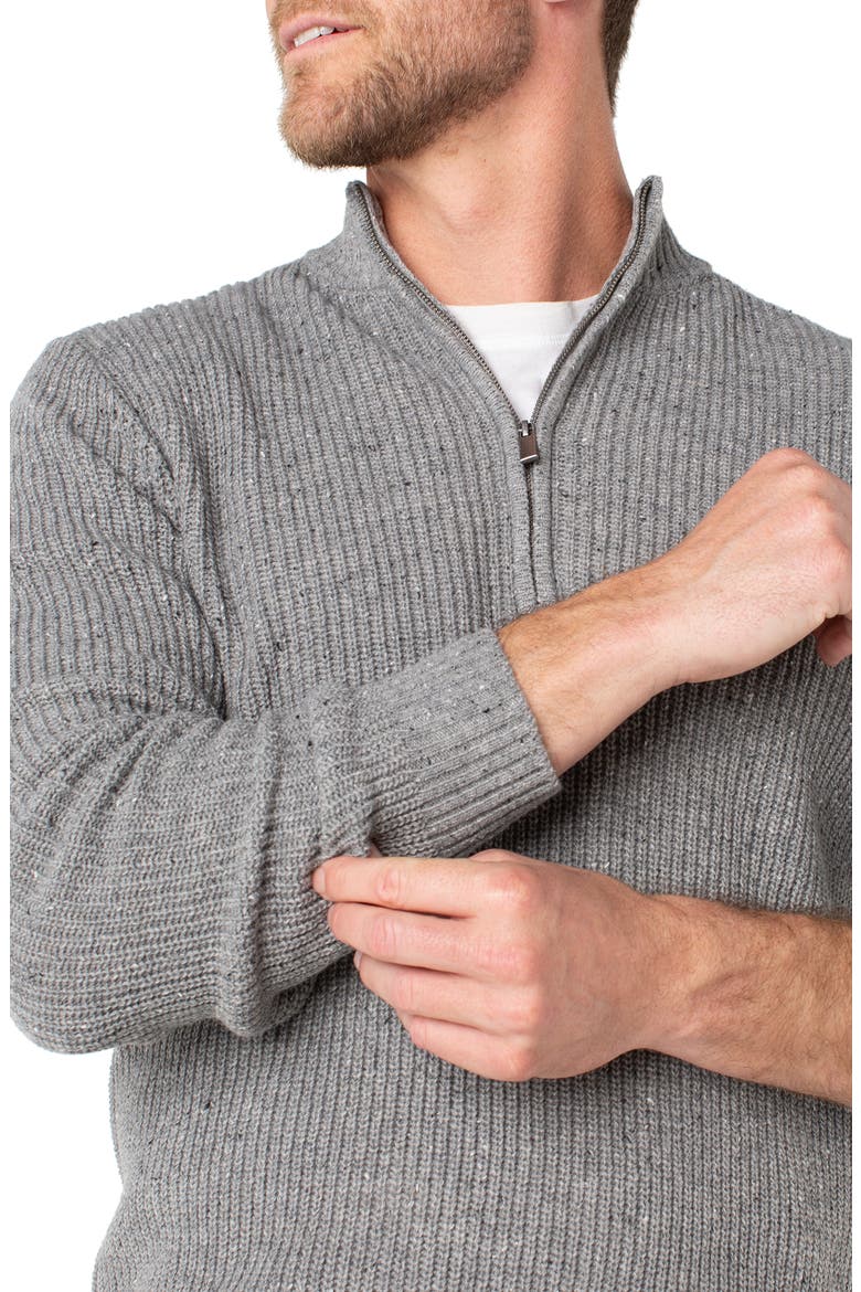 Quarter Zip Sweater, Alternate, color, LIGHT GREY