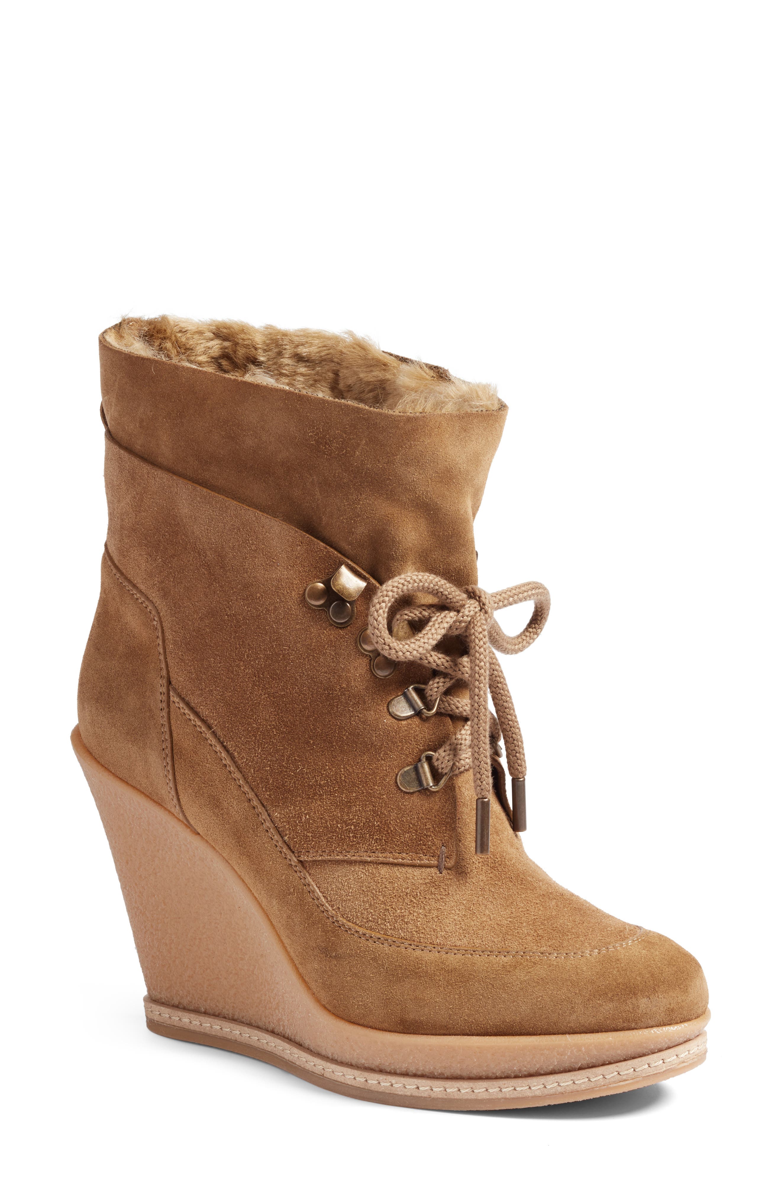 Mack Platform Wedge Bootie, Main, color, KHAKI