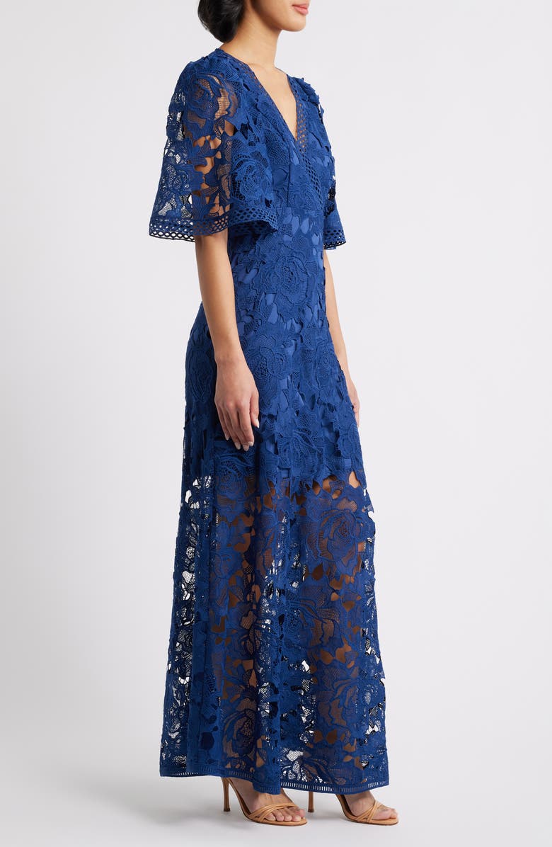 LAYERED WITH LOVE Nathalie Semi Sheer Lace Maxi Dress, Alternate, color, 