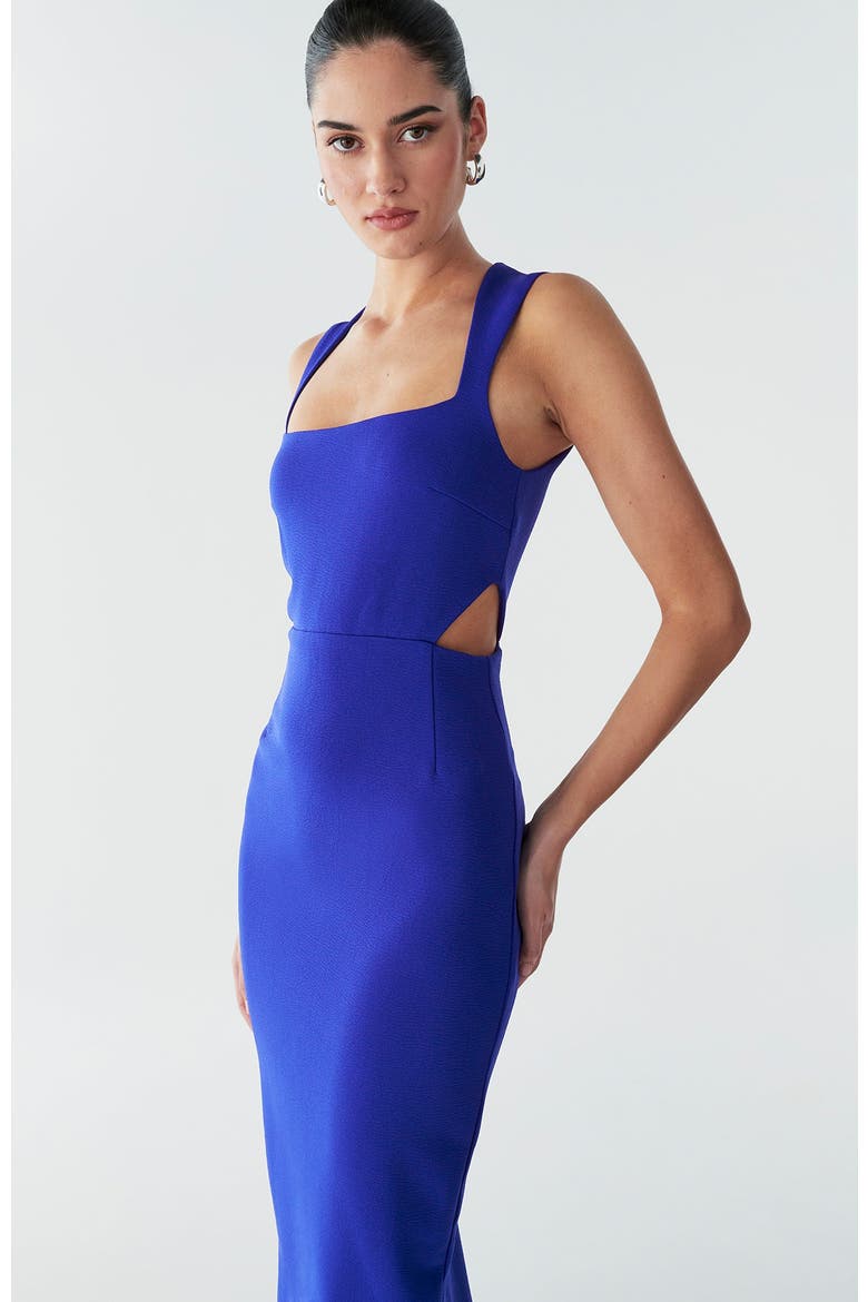 Riri Midi Dress, Alternate, color, Cobalt Blue