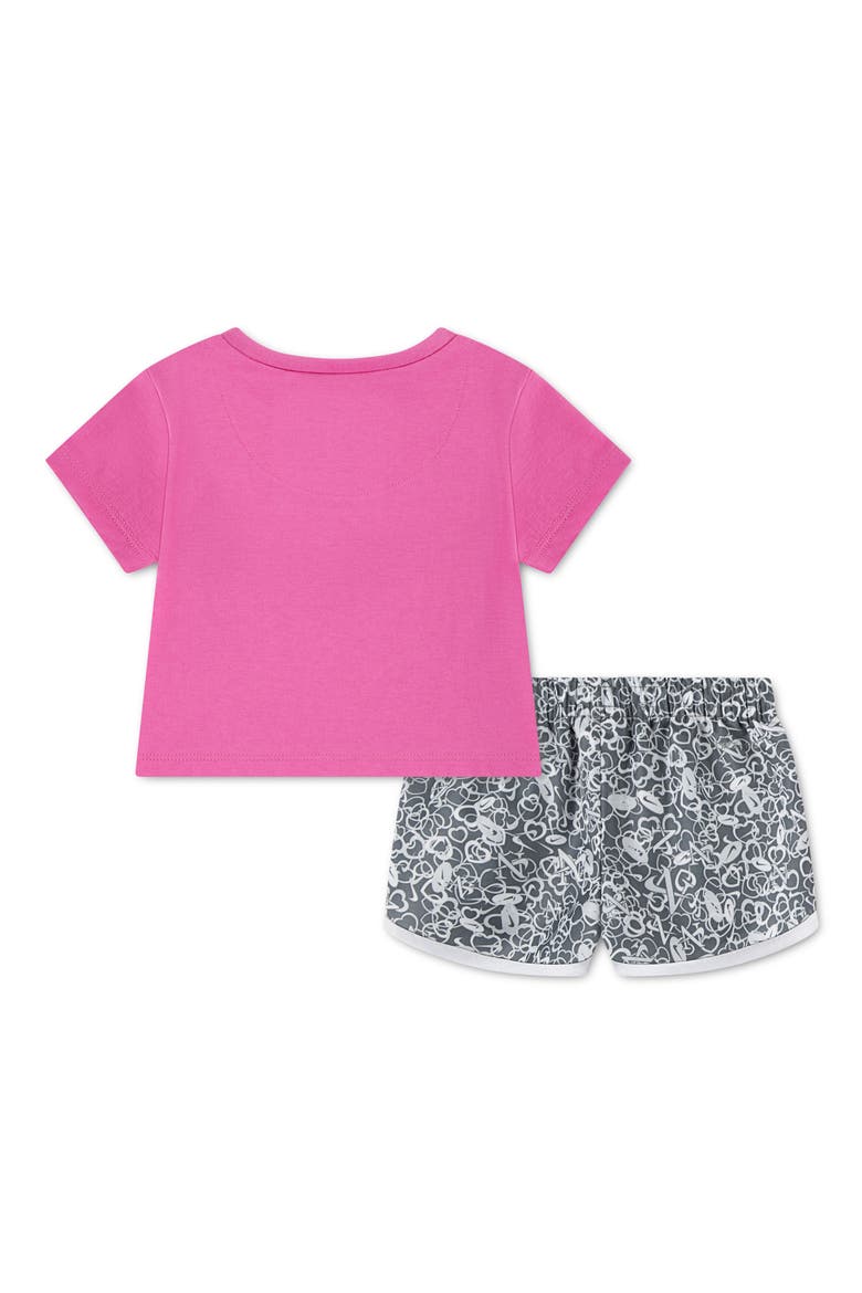 Games Swoosh Match Sprinter T-Shirt & Shorts Set, Alternate, color, PINK/ SMOKE GREY
