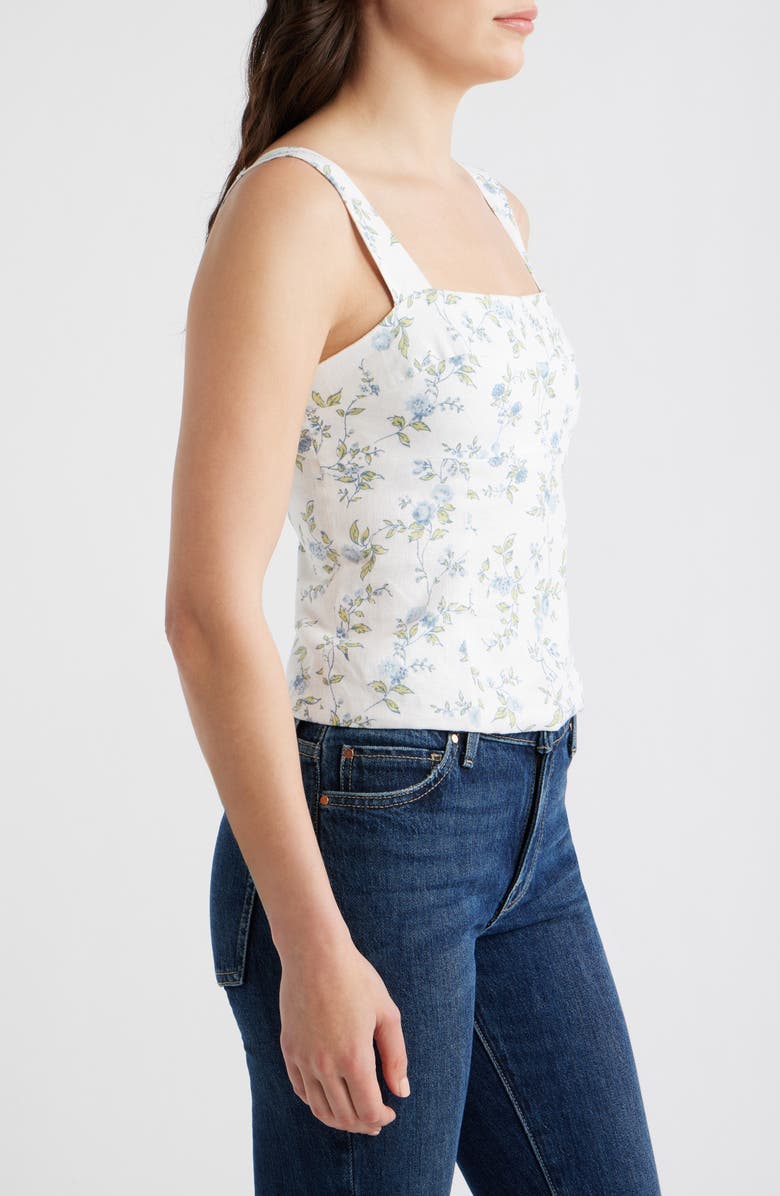 Reformation Darci Floral Linen Tank, Alternate, color, Nostalgia