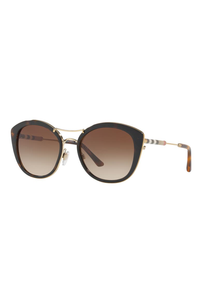 53mm Gradient Sunglasses, Alternate, color, DARK HAVANA
