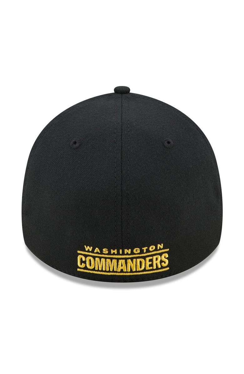 New Era Men's New Era Black Washington Commanders Flawless Stripe 39THIRTY Flex Hat, Alternate, color,