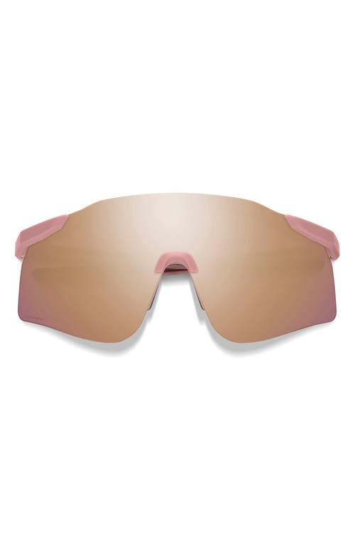 Smith Vert 139mm Chromapop™ Polarized Shield Sunglasses In Matte Chalk Rose/rose Gold