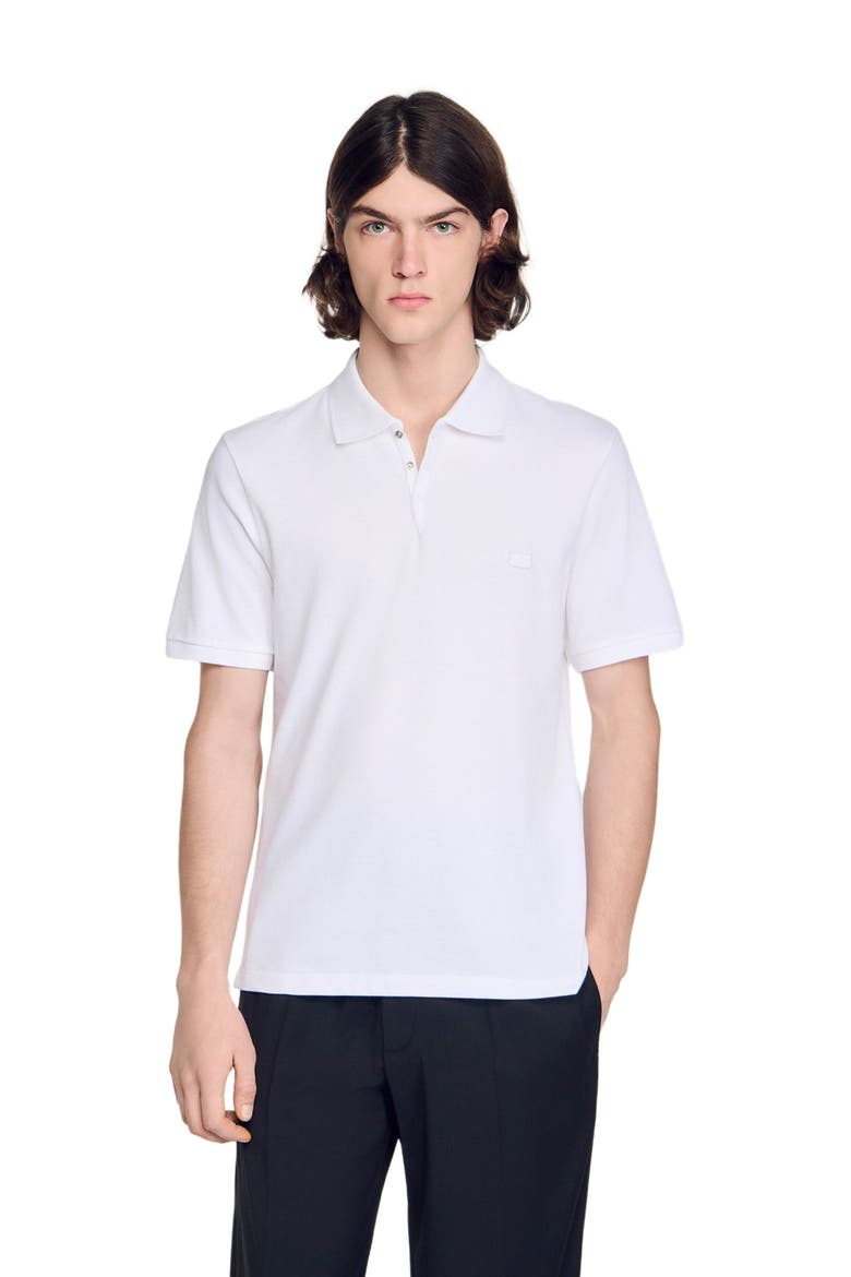 Logo polo shirt, Main, color, White