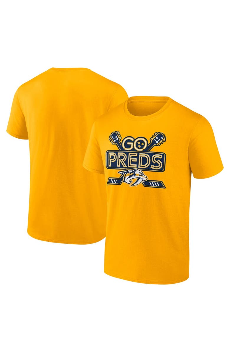 FANATICS Men's Fanatics Branded Gold Nashville Predators Local T-Shirt, Main, color, 