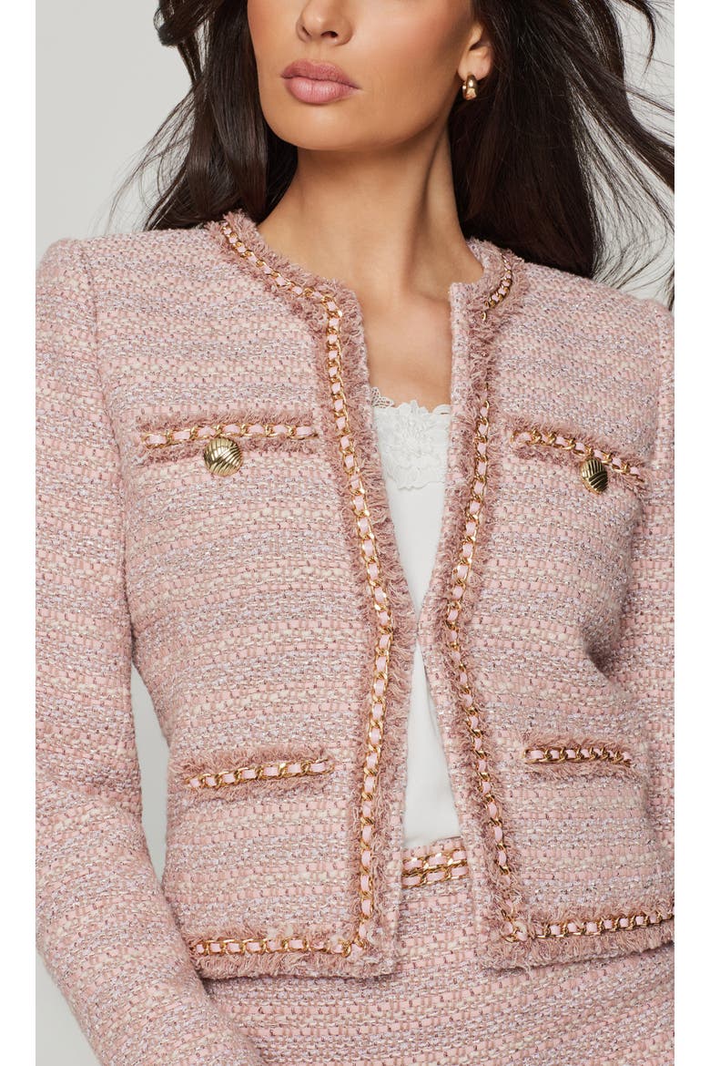 Betsy Tweed Blazer, Alternate, color, Pink Multi
