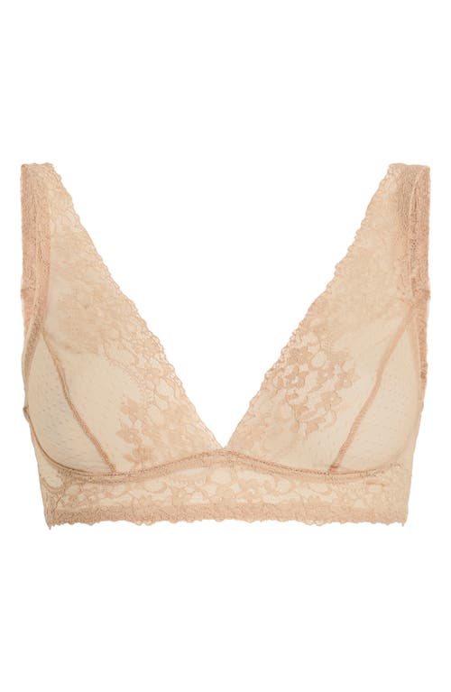 Commando Double Take Lace Bralette In Beige