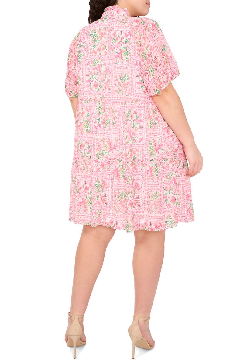 CeCe Floral Print Babydoll Dress, Alternate, color, 