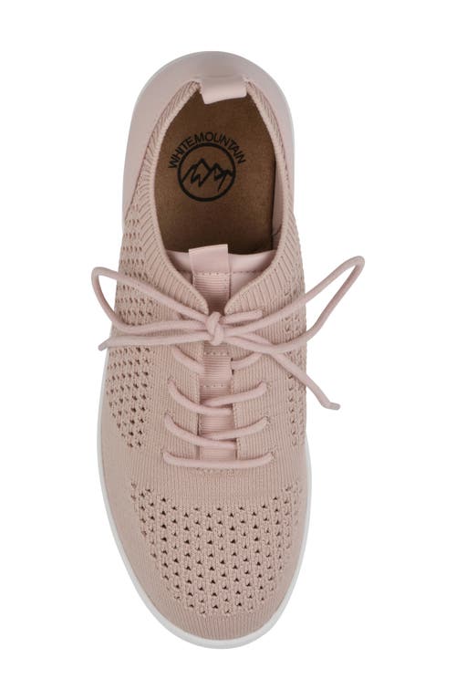 White Mountain Footwear Upscale Knit Sneaker In Mauve Fabric