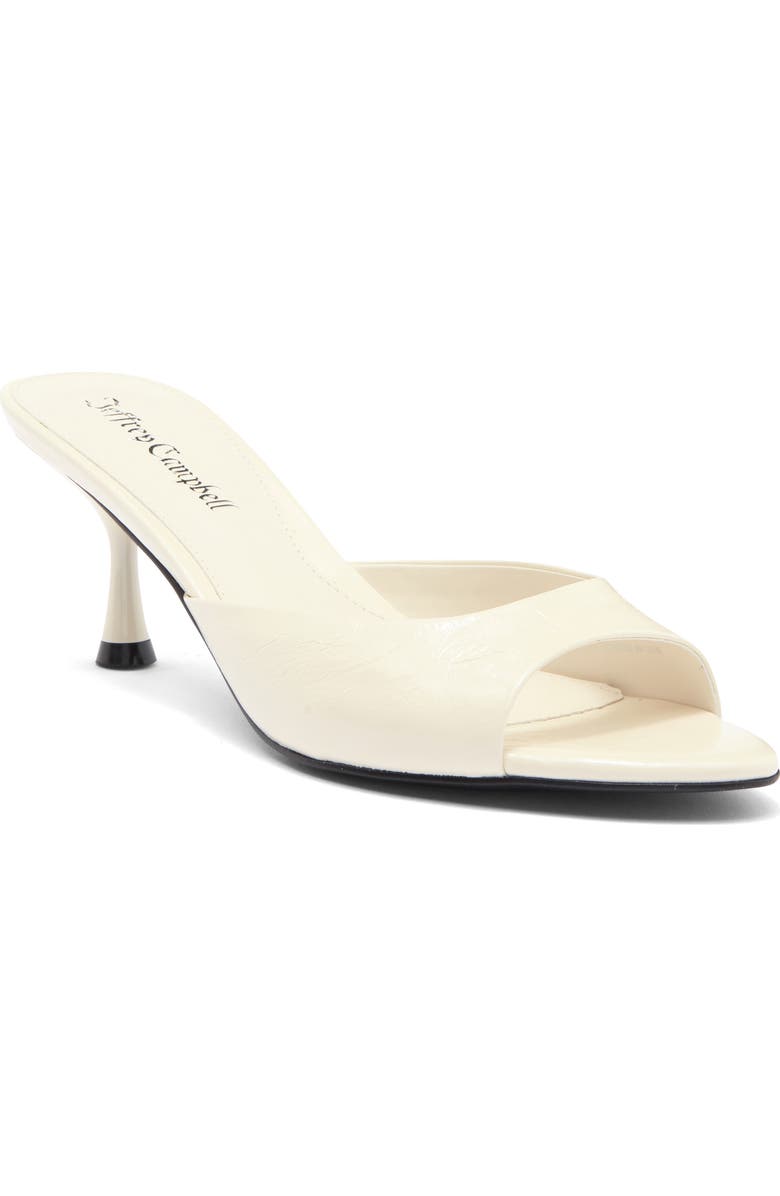 Jeffrey Campbell Spy-Kid Slide Sandal, Main, color, Off White Crinkle Patent