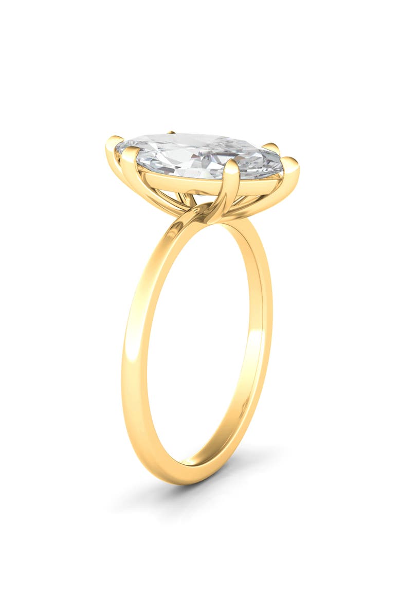 HauteCarat Marquise Cut Lab Created Diamond Ring, Alternate, color, 2.00 Ctw 18K Yellow Gold