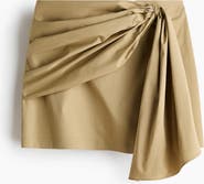 H&M Tie-detail twill skirt