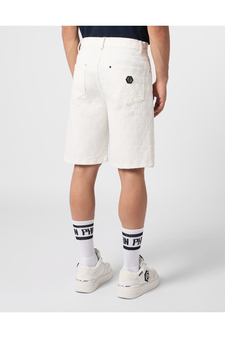Formentera Fit Shorts Embroidery Monogram Men, Alternate, color, snowcaviar
