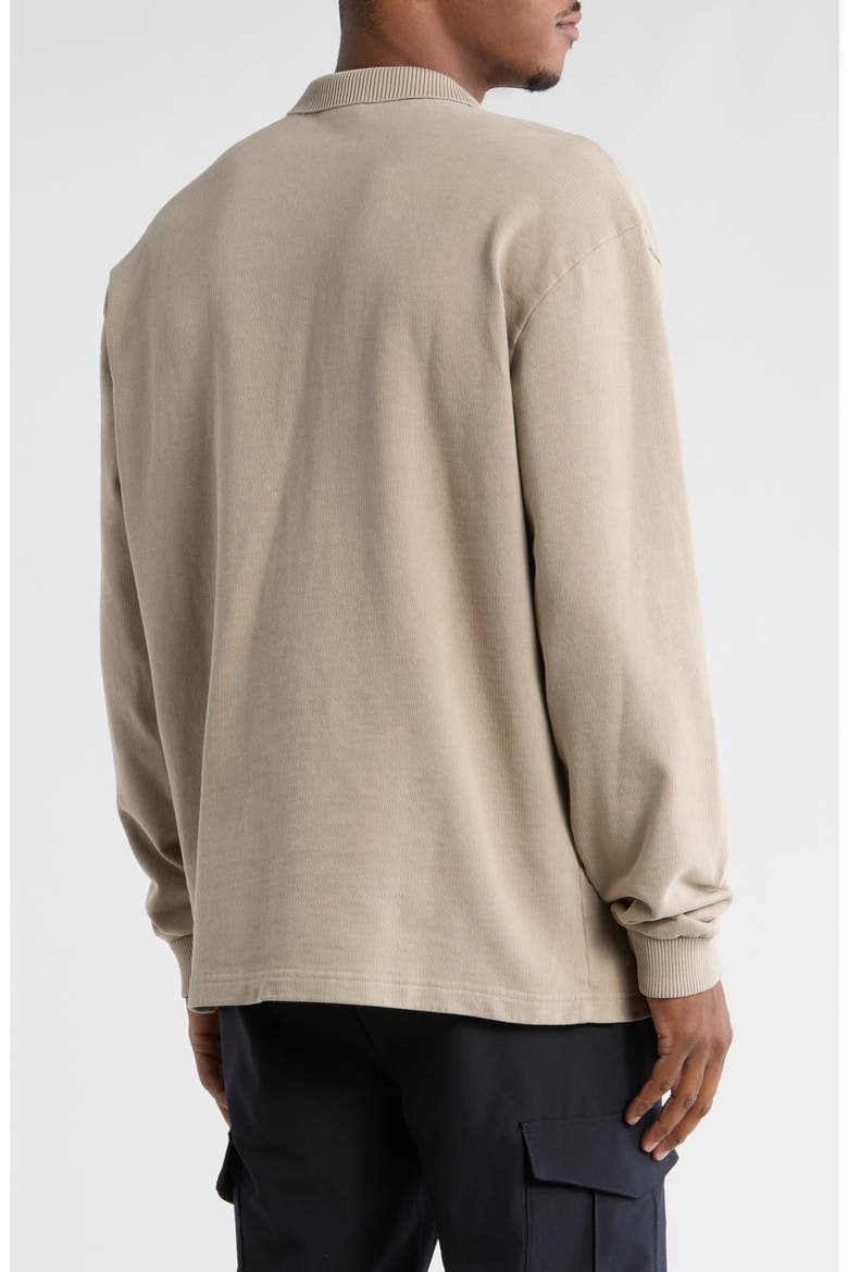 Nulong Long Sleeve Cotton Polo, Alternate, color, OPEN GREY